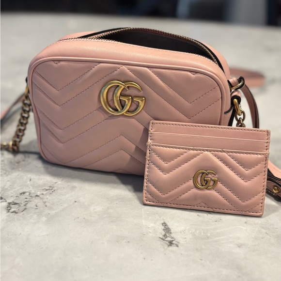 Gucci Handbags - Gucci Marmont Crossbody Bag AND Card Holder